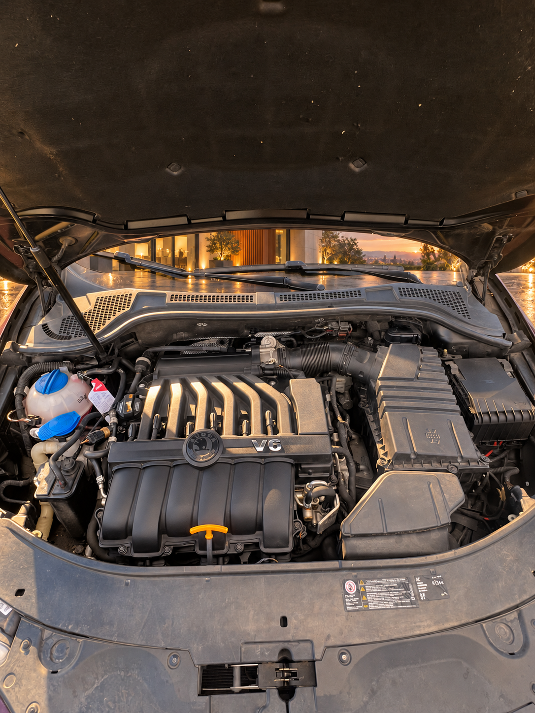 3,6-Liter-V6-FSI-Motorraum